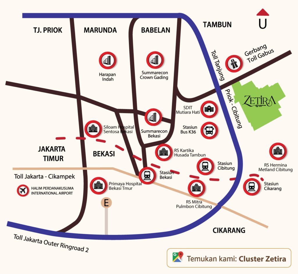 Maps Lokasi CLuster Zetira - Harmoni Park Group